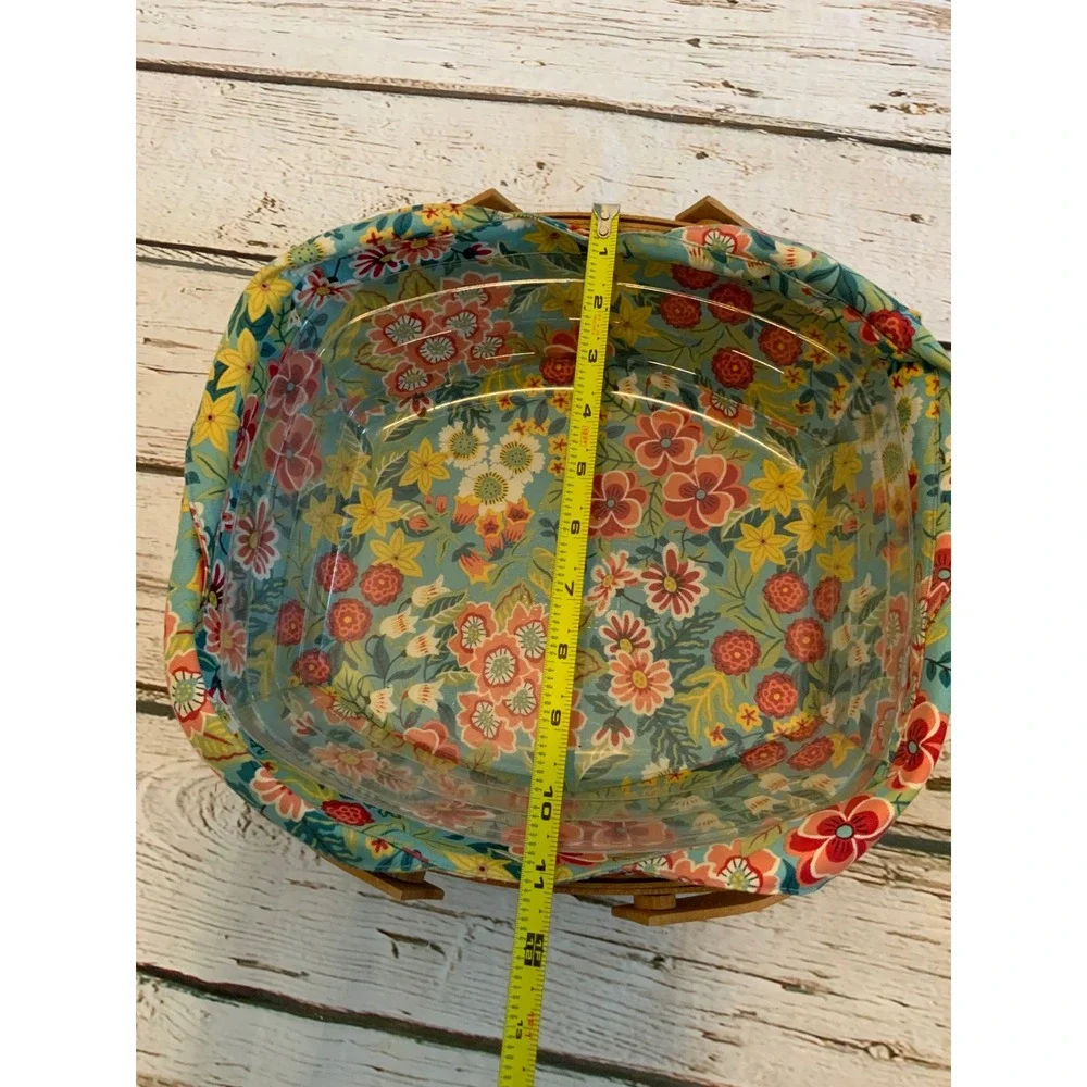 Longaberger Everyday Essentials Medium Basket Floral Liner Protector 1259239